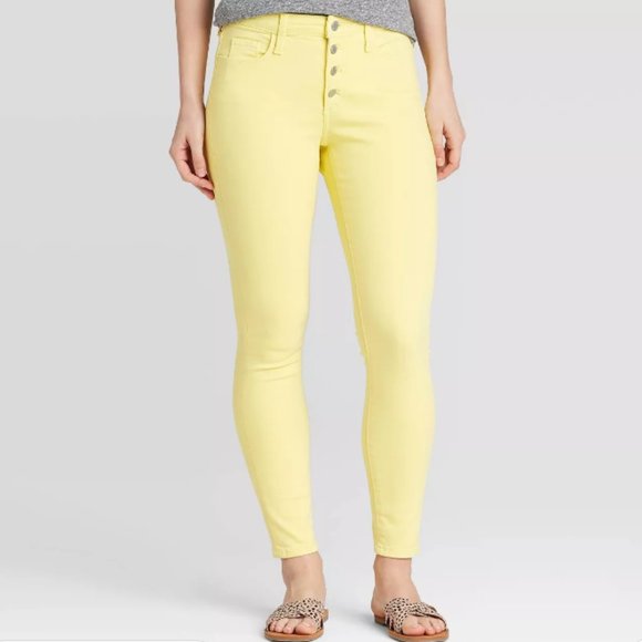 Universal Thread Denim - High-Rise Skinny Ankle Jeans Lemon Grass Jeans